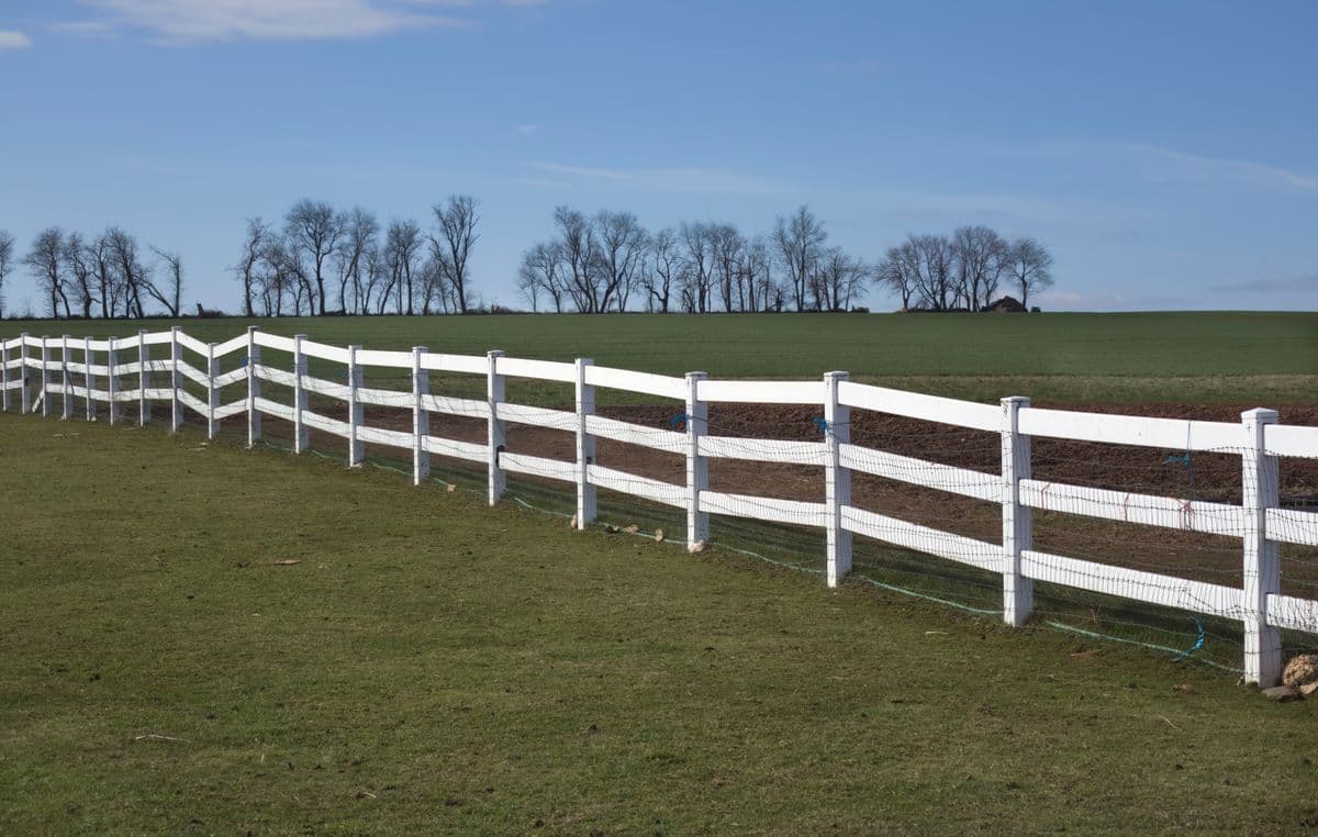 White vinyl privacy — Milford